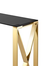 Консоль Stool Group КРОСС 115х30 стекло smoke сталь золото ECST-008-TG-SK 3