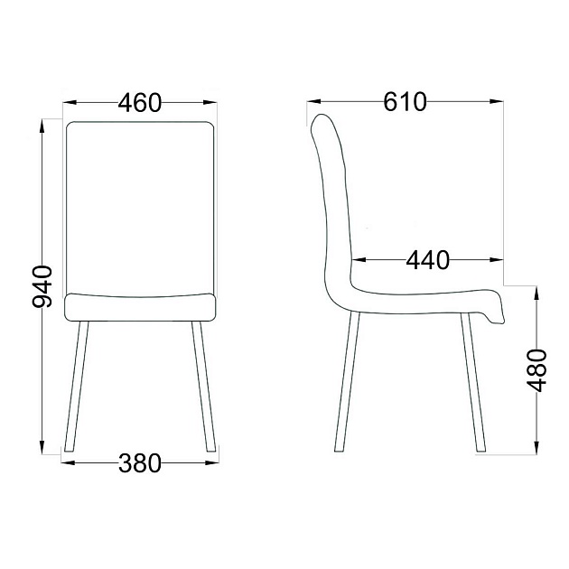 Кухонный стул AksHome Mira светло-серый, велюр 67049 Фото № 2