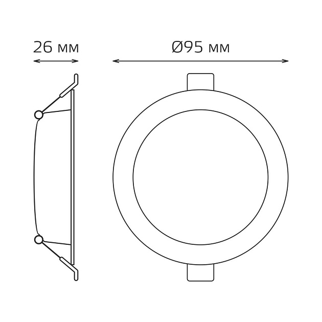 Встраиваемый светильник Gauss Elementary Downlight 9100420205 Фото № 13