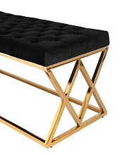 Банкетка Stool Group ИНСИГНИЯ вельвет черный сталь золото BENCH-011-TG 1