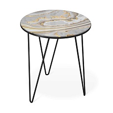 Журнальный стол Sheffilton SHT-CT27 золотистый пепел/черный муар 4007482111