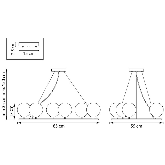 Подвесная люстра Lightstar Croco 815360 изображение 2 Подвесная люстра Lightstar Croco 815360 Фото № 2