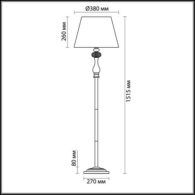Торшер Odeon Light Classic Aurelia 3390/1F изображение 3 Торшер Odeon Light Classic Aurelia 3390/1F Фото № 3