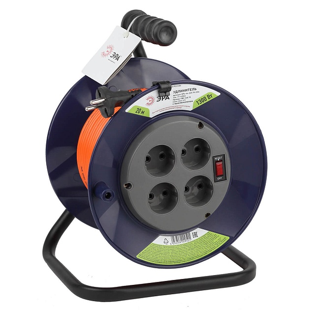 Удлинитель силовой ЭРА RPx-4s-2x0.75-20m Б0046841 Фото № 1