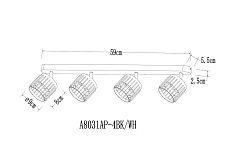 Спот Arte Lamp Atria A8031PL-4BK 1
