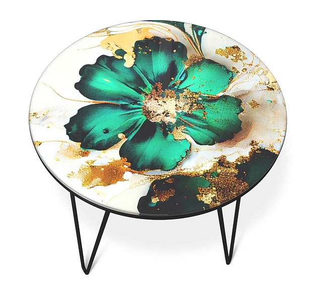 Журнальный стол Sheffilton SHT-CT27 малахитово зеленый/черный муар 4007482110 Фото № 5