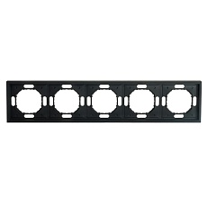 Рамка STEKKER, PFR00-5005-05 5-местная, серия Эмили, черный уголь, soft touch 49862 3