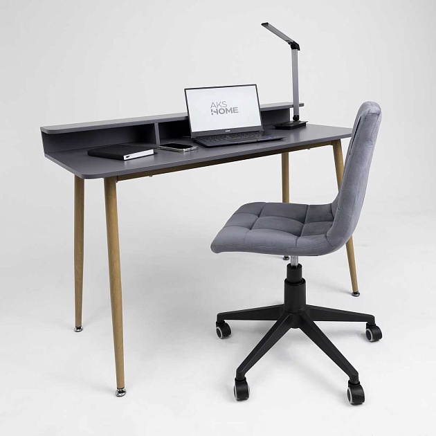 Письменный стол AksHome Jasper серый, металл 86201 изображение 4 Письменный стол AksHome Jasper серый, металл 86201 Фото № 4