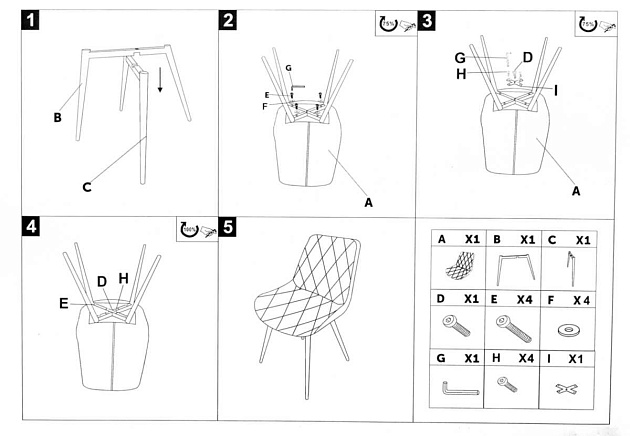Кухонный стул Woodville Fox 11558 изображение 2 Кухонный стул Woodville Fox 11558 Фото № 2