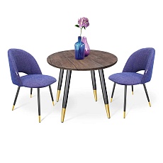 Обеденная группа Sheffilton SHT-DS175 палисандр/черный муар/золото/синий мираж 5360692201