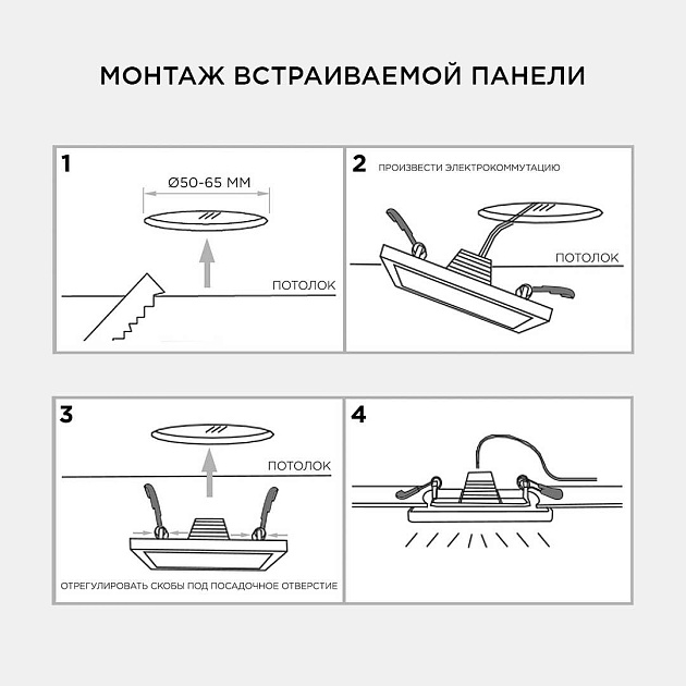 Встраиваемая светодиодная панель OGM LP-15 Фото № 2
