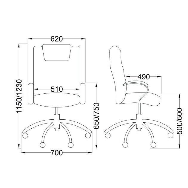 Кресло руководителя AksHome King чёрный, натуральная кожа 64406 изображение 2 Кресло руководителя AksHome King чёрный, натуральная кожа 64406 Фото № 2