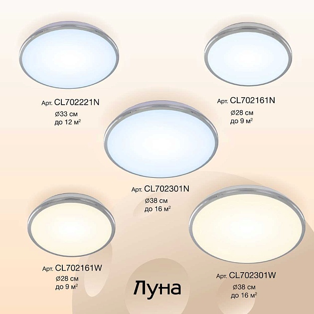 Потолочный светодиодный светильник Citilux Луна CL702301N Фото № 6