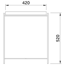 Журнальный стол AksHome Trick белый, окрашенный металл 66916 1