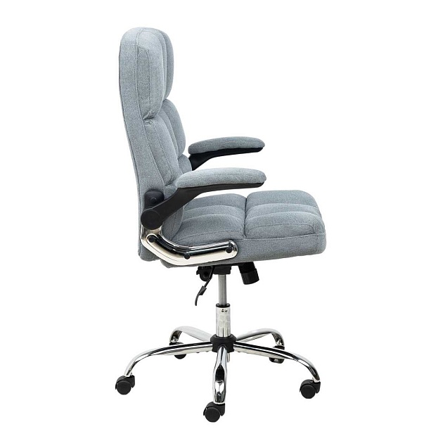 Кресло руководителя AksHome Caesar серый, велюр 86365 Фото № 13