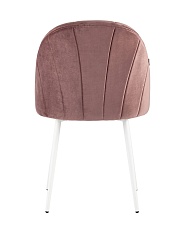 Кухонный стул Stool Group Логан велюр пыльно розовый белые ножки AV 413-B15-02 3