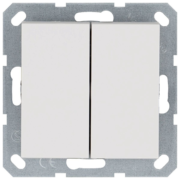 Выключатель двухклавишный Jasmart G3023W Фото № 1