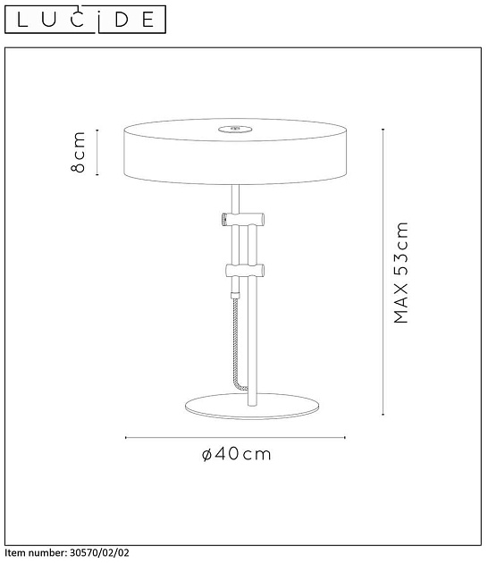 Настольная лампа Lucide Giada 30570/02/02 Фото № 6