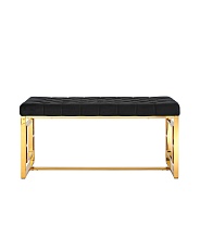Банкетка Stool Group БРУКЛИН вельвет черный сталь золото BENCH-012-TG 3