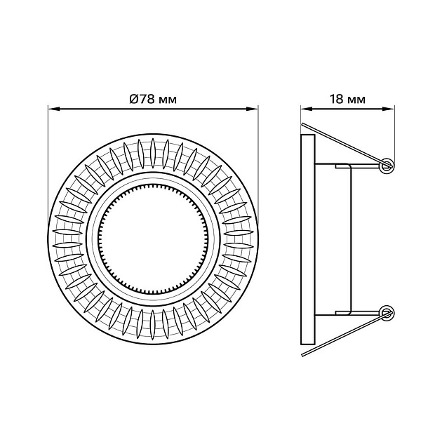 Встраиваемый светильник Gauss Aluminium AL014  Фото № 3