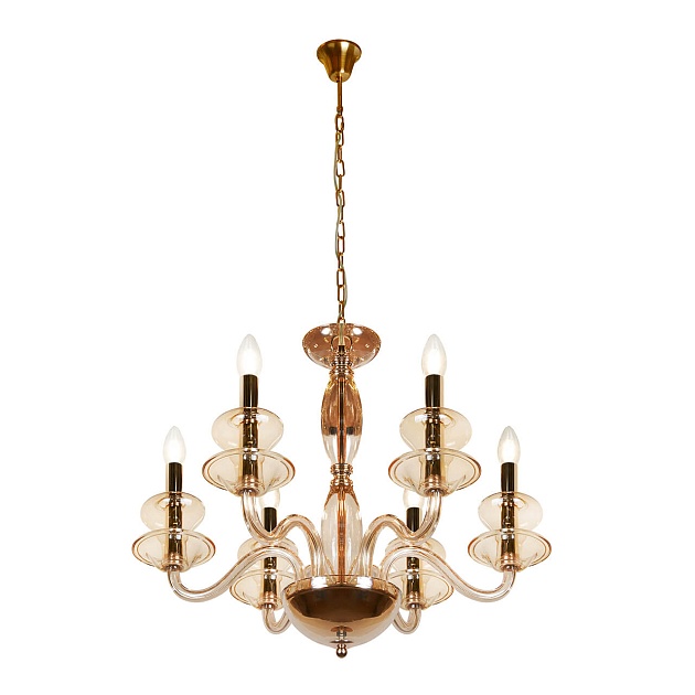 Подвесная люстра iLamp Mercury P9448-6 Gold изображение 3 Подвесная люстра iLamp Mercury P9448-6 Gold Фото № 3