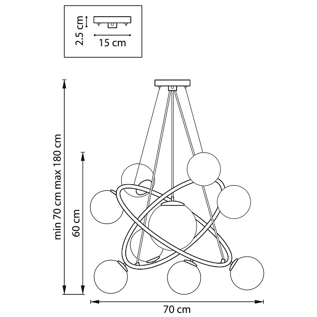 Подвесная люстра Lightstar Croco 815397 изображение 2 Подвесная люстра Lightstar Croco 815397 Фото № 2