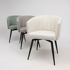 Поворотное кресло AksHome Melon светло-бежевый, ткань 82154 5