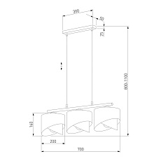 Подвесная люстра TK Lighting 4824 Grant Black 1