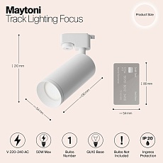 Трековый светильник Maytoni Track TR004-1-GU10-W 1