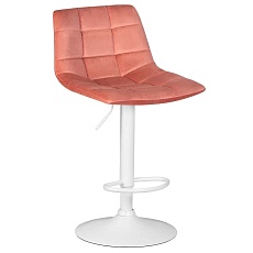 Стул барный DOBRIN TAILOR WHITE (пудрово-розовый велюр (MJ9-32)) 5017_WhiteBase-LM TAILOR WHITE