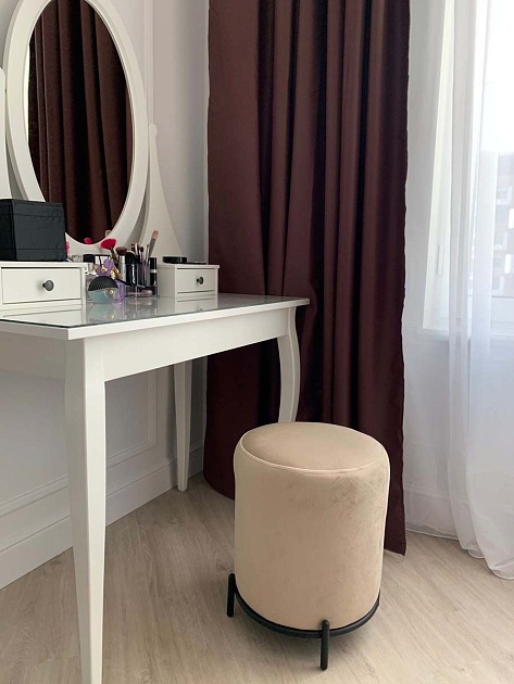 Пуф Sheffilton SHT-B6 ванильный крем/черный муар 3246784203 изображение 2 Пуф Sheffilton SHT-B6 ванильный крем/черный муар 3246784203 Фото № 2