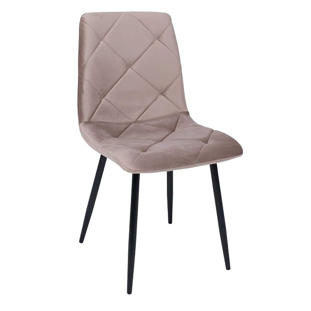 Кухонный стул AksHome Gill бежевый велюр/черный 94145 Фото № 1