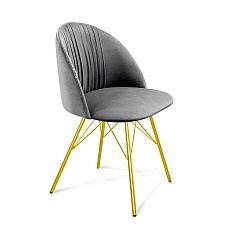 Стул Sheffilton SHT-ST35-1/S37 угольно-серый/золото 9890148505