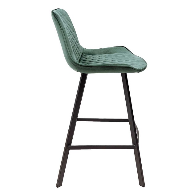 Барный стул AksHome Leros темно-зеленый, велюр 81475 изображение 3 Барный стул AksHome Leros темно-зеленый, велюр 81475 Фото № 3