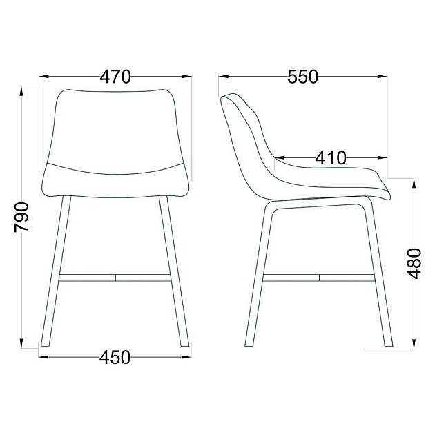 Кухонный стул AksHome Arizona черный, экокожа 63668 Фото № 2