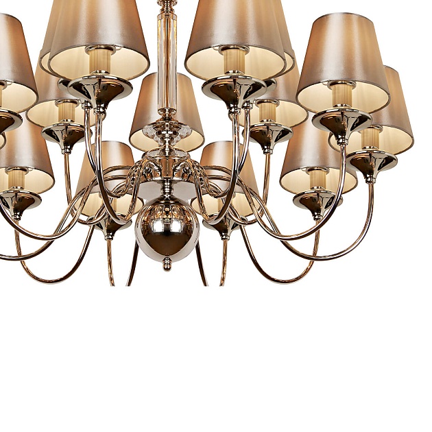 Подвесная люстра iLamp Rolling P2406-10+5 Nickel изображение 3 Подвесная люстра iLamp Rolling P2406-10+5 Nickel Фото № 3