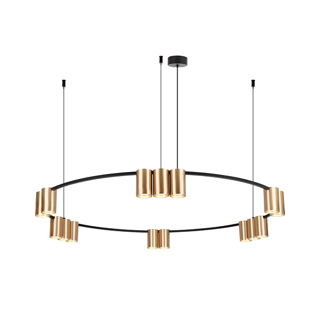 Подвесная люстра Denkirs Orbit DK4067-BK+SG изображение 2 Подвесная люстра Denkirs Orbit DK4067-BK+SG Фото № 2