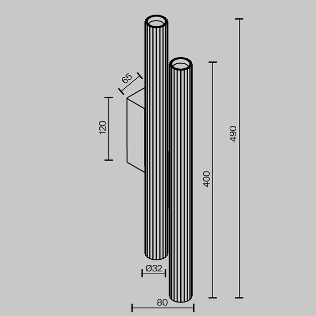 Бра Maytoni Technical Calipso C082WL-24W2.7K-BS изображение 3 Бра Maytoni Technical Calipso C082WL-24W2.7K-BS Фото № 3