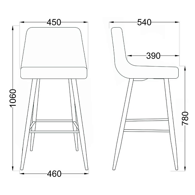 Барный стул AksHome Stella зеленый, велюр 75811 Фото № 2