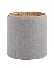Пуф с ящиком Stool Group Хюгге S рогожка серая 19B260LS Y13-8 3