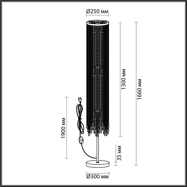 Торшер Odeon Light Chokka 5028/3F Фото № 5