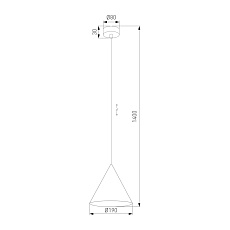 Подвесной светильник TK Lighting 10074 Cono 1