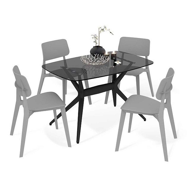 Обеденная группа Sheffilton SHT-DS196 дымчатый/черный/серый 4198084301 Фото № 1