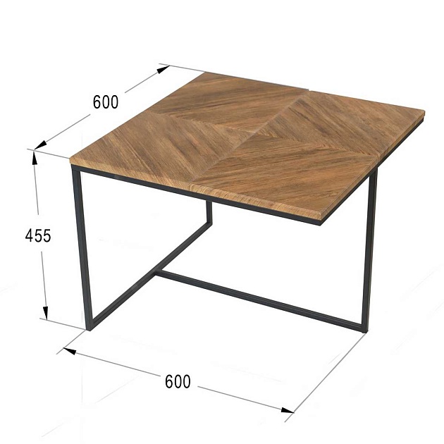 Журнальный стол Мебелик Эклектик квадро 005015 изображение 3 Журнальный стол Мебелик Эклектик квадро 005015 Фото № 3