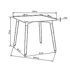 Стол обеденный DOBRIN SERRA (ножки светлый бук, столешница белая) 03-TD-LMZL SERRA 2