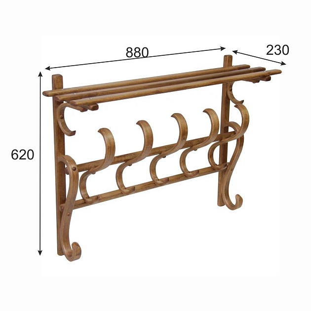 Настенная вешалка Мебелик В 7Н 002220 Фото № 3