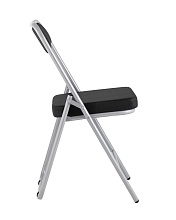 Складной стул Stool Group Джонни экокожа черный каркас металлик fb-jonny-blackmet 3