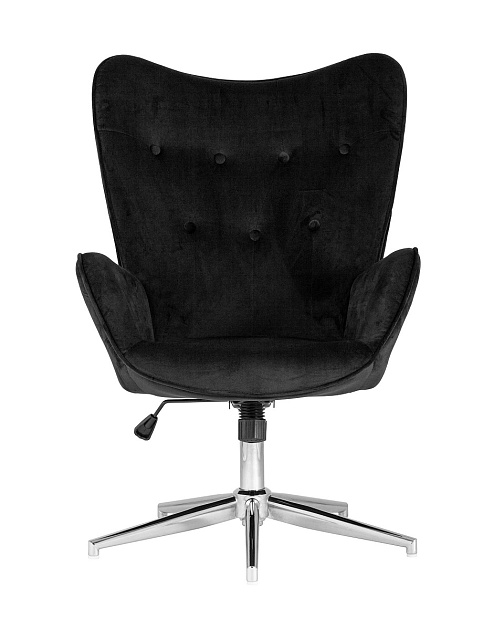 Поворотное кресло Stool Group Филадельфия регулируемое велюр черный FUCHS HLR-80 Фото № 2