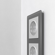 Рамка Werkel Acrylic на 3 поста графит W0032704 4690389184895 1