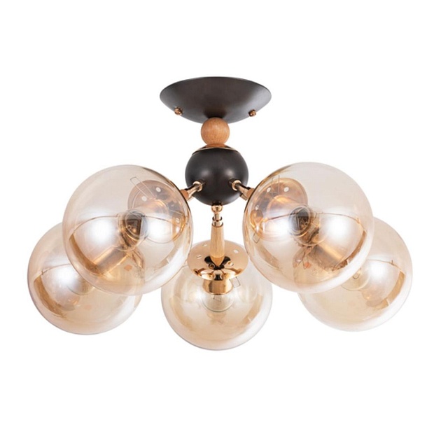 Потолочная люстра Arte Lamp Boston A4485PL-5BK Фото № 1